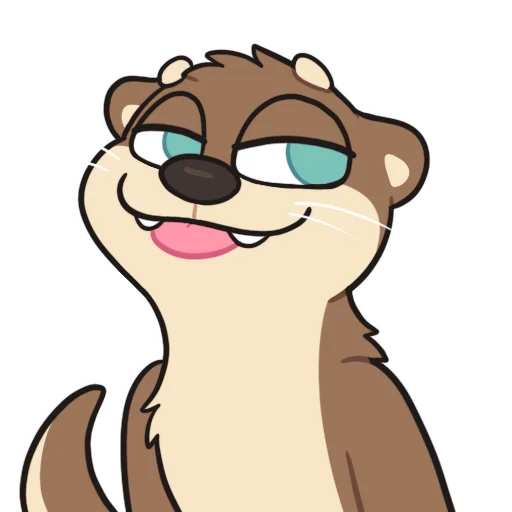 Wydra z specyficzną miną